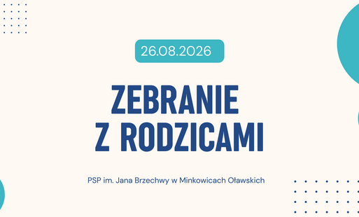 Zdjęcie do Zebranie z rodzicami dzieci z przedszkola w dniu 26.08.2026r.