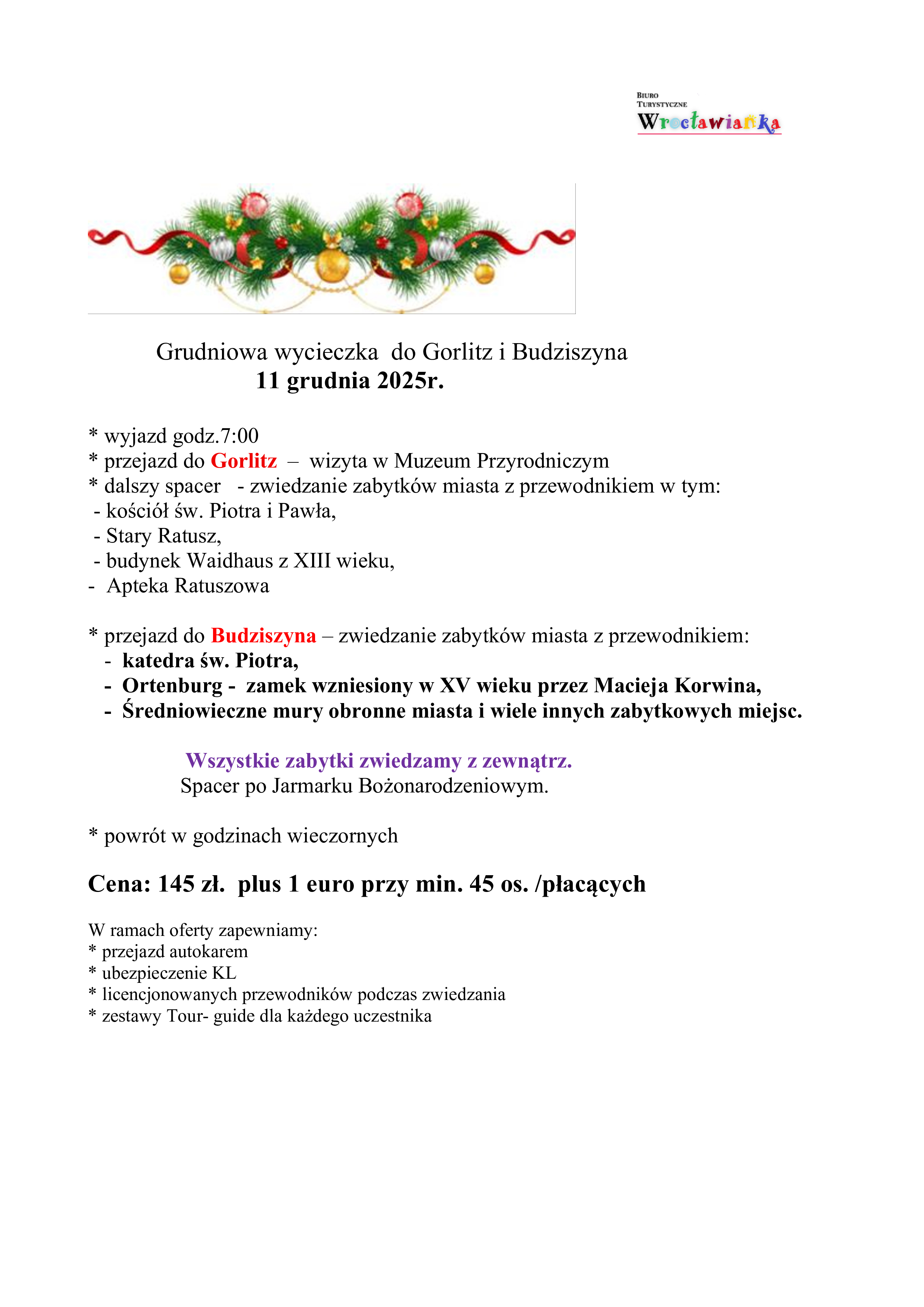 11 grudnia 2025r. Gorlitz jarmark